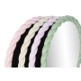 Wall mirror Home ESPRIT White Green Pink Lilac 44 x 3 x 44 cm (4 Units)