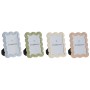 Photo frame Home ESPRIT Blue White Green Pink Crystal ABS Scandinavian (4 Units)