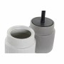 Toilet Brush DKD Home Decor Light grey Dark grey Steel Stoneware Scandi 10 x 10 x 39 cm (2 Units)