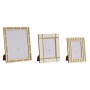 Cadre photo Home ESPRIT Blanc Naturel Résine Os (3 Unités)