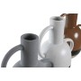 Vase DKD Home Decor White Grey Terracotta Porcelain 19,5 x 12 x 22,6 cm (3 Units)