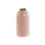 Vase DKD Home Decor Green Golden Coral Iron Lacquered 13 x 13 x 25 cm (2 Units)