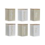Boîte Home ESPRIT Beige Gris (2 Unités) (6 Unités)