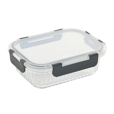 Lunch box Home ESPRIT Transparent polypropylene Borosilicate Glass 640 ml
