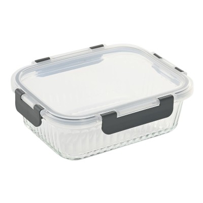 Boîte à lunch Home ESPRIT Transparent polypropylène Verre Borosilicaté 1 L