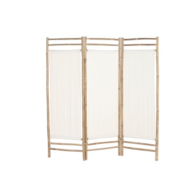Folding screen Home ESPRIT Cotton Bamboo 165 x 3 x 175 cm