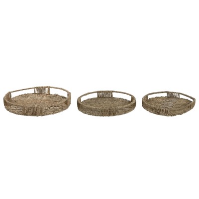 Jeux de plateaux Home ESPRIT Naturel Tropical 45 x 45 x 7 cm (3 Unités)