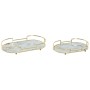 Jeux de plateaux Home ESPRIT Blanc Doré Moderne 31 x 17 x 5 cm (2 Unités)