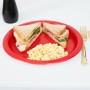 Plate set Algon Red 20 cm 10 Pieces (24 Units)