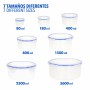 Set of Stackable Hermetically-sealed Kitchen Containers Max Home 23 x 11 x 23 cm 6 Units