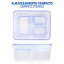 Ensemble de contenants de cuisine hermétiques empilables Max Home 27 x 12 x 20 cm 6 Unités