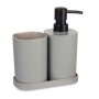 Bath Set Berilo B8108-S3-GREY Black Grey polypropylene (12 Units)