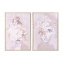 Cadre DKD Home Decor Fleurs Moderne (80 x 4 x 120 cm) (2 Unités)