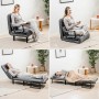 4-in-1 Convertible Single Sofa Bed InnovaGoods Black (Refurbished A)