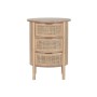 Nightstand Home ESPRIT Natural Natural rubber 48 x 35 x 66 cm