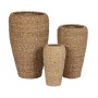 Set of Planters Home ESPRIT Natural Metal Natural Fibre Bali 43 x 43 x 70 cm (3 Pieces)