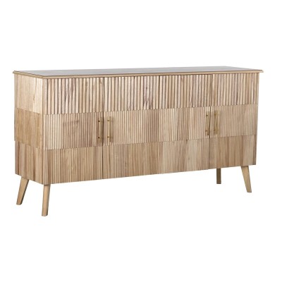 Buffet DKD Home Decor Doré Marron Clair Bois de paulownia Bois MDF 157 x 40 x 80 cm