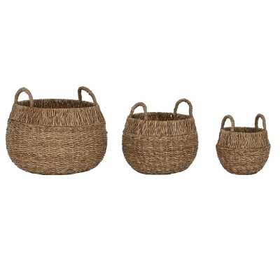 Set de basket Home ESPRIT Naturel Métal Herbier marin Boho (3 Pièces)