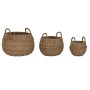 Set de basket Home ESPRIT Naturel Métal Herbier marin Boho (3 Pièces)