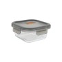 Hermetic Lunch Box MasterChef Grey Transparent Squared 1,1 L (6 Units)