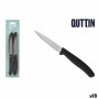 Jeu de couteaux d'éplucheur Quttin Basic Noir Argenté Acier inoxydable 9 cm 4 Pièces (18 Unités)