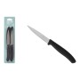 Jeu de couteaux d'éplucheur Quttin Basic Noir Argenté Acier inoxydable 9 cm 4 Pièces (18 Unités)