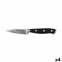 Eplucheur Quttin Bull Noir Argenté Acier inoxydable 9 cm (4 Unités)