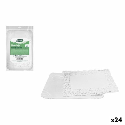 Plateau apéritif Algon Rectangulaire 18 x 26 cm 3 Pièces (24 Unités)