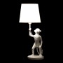 Desk lamp DKD Home Decor White Black Polyester Metal Resin 25W 220 V Monkey (2 pcs) (20 x 20 x 45 cm)