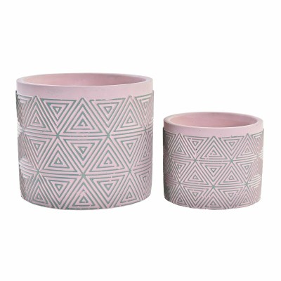 Set of Planters DKD Home Decor Cement 2 Pieces 2 Units (17 x 17 x 15 cm)