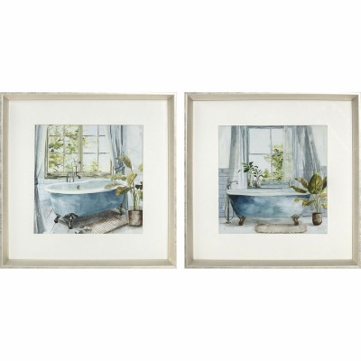 Painting DKD Home Decor Baths (2 Units) (32 x 2,5 x 32 cm)