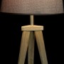 Desk lamp DKD Home Decor Sheet Grey Brown Linen 250 V 60 W Pinewood (30 x 30 x 57.5 cm) (2 pcs)