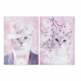 Painting DKD Home Decor Cat (50 x 1,8 x 70 cm) (2 Units)