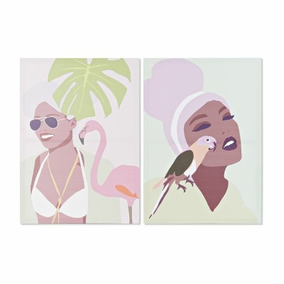 Painting DKD Home Decor Tropical (50 x 1,8 x 70 cm) (2 Units)