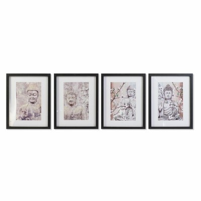 Cadre DKD Home Decor Buda Oriental (35 x 2,5 x 45 cm) (35 x 2 x 45 cm) (4 Unités)