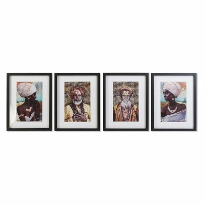 Painting DKD Home Decor Colonial Ethnic (35 x 2,5 x 45 cm) (4 Units)