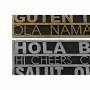 Paillasson DKD Home Decor Argenté Doré Caoutchouc 2 Unités Urbaine (75 x 45 x 0,5 cm)