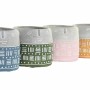 Planter DKD Home Decor Face Blue Pink Cement Green Yellow (13 x 13 x 11 cm) (4 Units)
