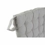 Chair cushion DKD Home Decor Beige Blue Polyester Cotton Aluminium Navy Blue Mediterranean (3) (38 x 38 x 6 cm) (3 Units)