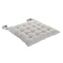 Chair cushion DKD Home Decor Beige Blue Polyester Cotton Aluminium Navy Blue Mediterranean (3) (38 x 38 x 6 cm) (3 Units)