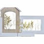 Photo frame DKD Home Decor Love Home Wood Flower Natural (46 x 3 x 39 cm) (2 Units)