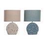 Desk lamp DKD Home Decor Blue Golden Brown Cloth Polyester Stoneware 220 V 50 W (24 x 15 x 34 cm) (2 Units)
