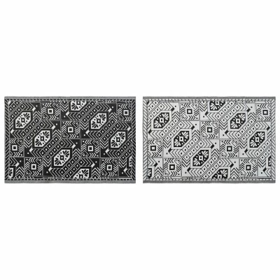 Tapis DKD Home Decor Blanc Noir Ethnique (2 Unités) (120 x 180 cm)