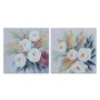 Cadre DKD Home Decor Fleurs (80 x 2,8 x 80 cm) (2 Unités)