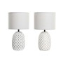 Lampe de bureau DKD Home Decor Cuivre Blanc Grès 220 V 40 W (24 x 24 x 40 cm) (2 Unités)