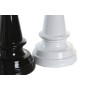 Figurine Décorative DKD Home Decor Noir Blanc Résine Pièces du jeu d'échec Moderne (11 x 11 x 27,5 cm) (4 Unités)