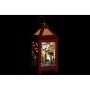 Lantern DKD Home Decor Christmas White Red Wood House (9 x 9 x 18 cm) (2 pcs)