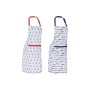 Apron DKD Home Decor Blue White Red 60 x 80 x 0,5 cm Navy (2 Units)