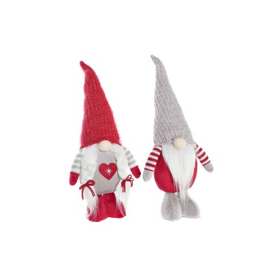 Decorative Figure DKD Home Decor Christmas Gnome Polyester (20 x 9 x 50 cm) (2 Units)