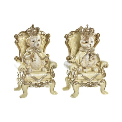 Tirelire DKD Home Decor Chat Résine Chien (12,5 x 10,5 x 20,5 cm) (2 Unités)